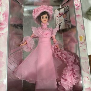Elegant Pink Doll with Hat and Dress